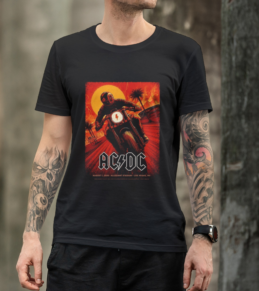 ACDC PWR Up Tour August 1 2026 Allegiant Stadium Las Vegas NV Event T-Shirt
