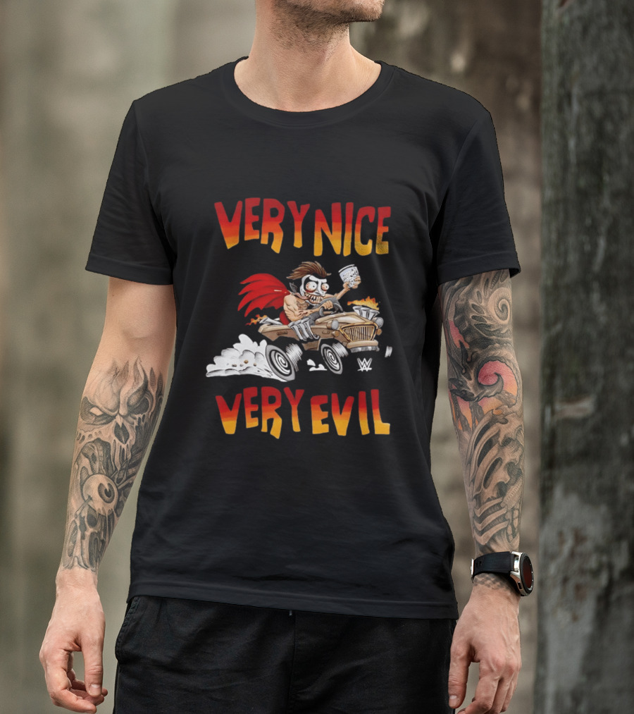 Very Nice Very Evil Danhausen Cartoon WWE T-Shirt