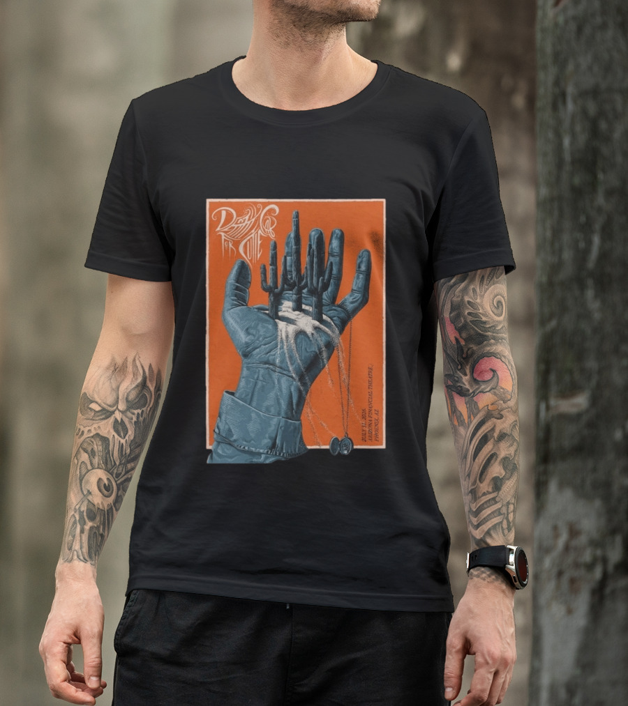 Death Cab For Cutie July 31 2026 Arizona Financial Theatre Phoenix AZ Cactus Hand T-Shirt