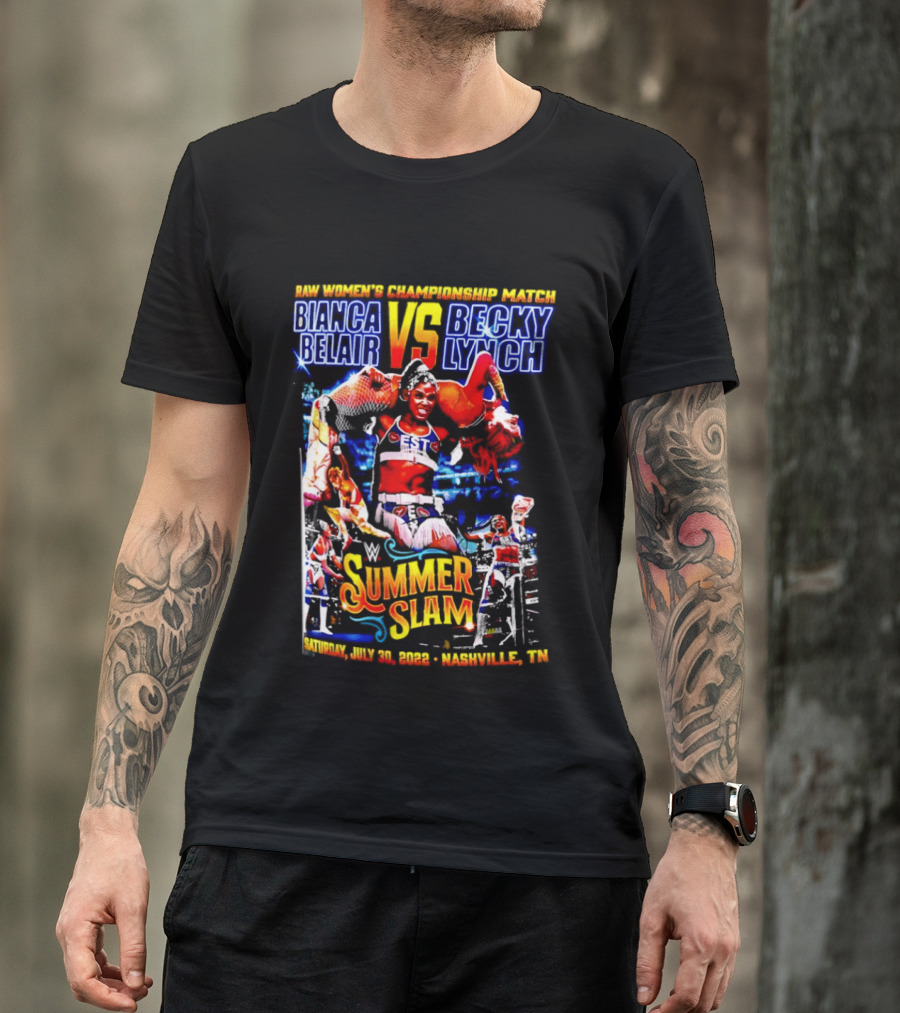 SummerSlam 2022 Bianca Belair Vs Becky Lynch Championship Match T-Shirt