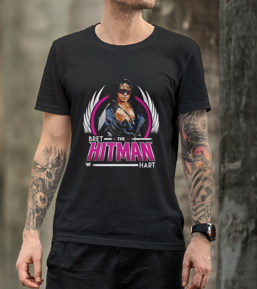 Bret Hart The Hitman Wings WWE T-Shirt