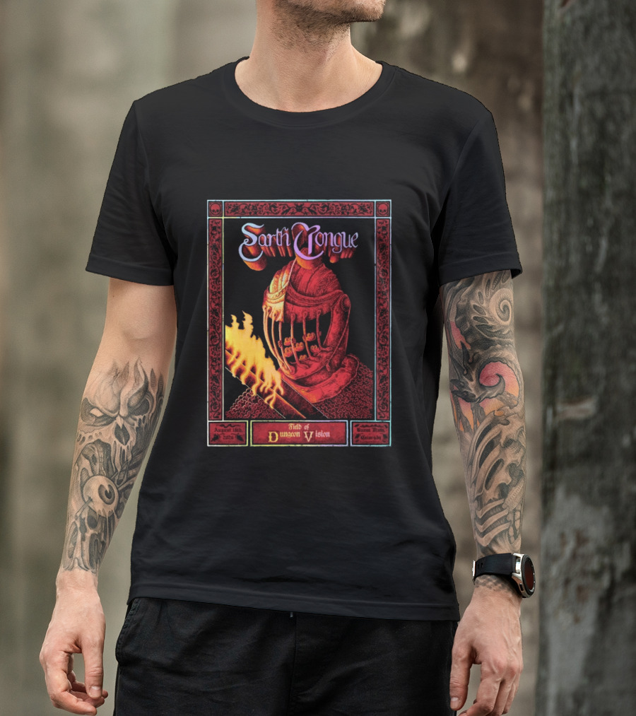 Earth Tongue August 16th 2023 Field Of Dungeon Vision Lyons Colorado T-Shirt