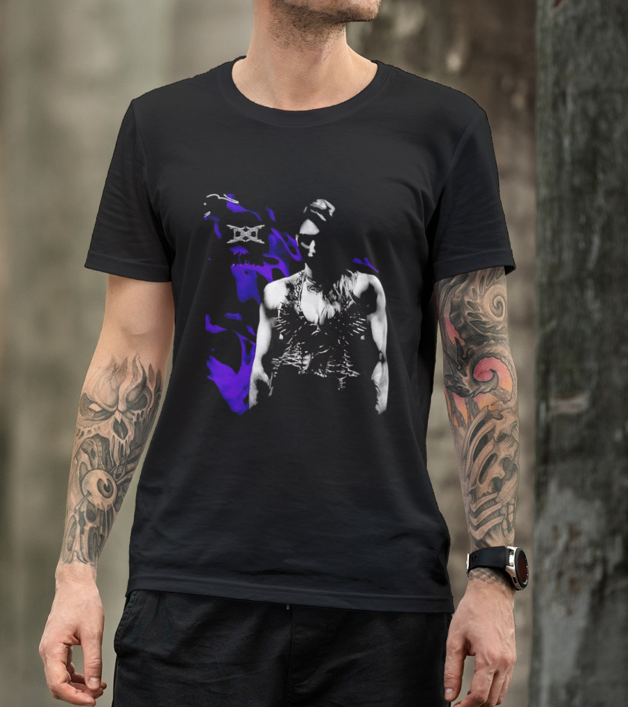 Ken Carson Rhea Ripley WWE Spiked Outfit Collage With Abstract Purple Accents T-Shirt