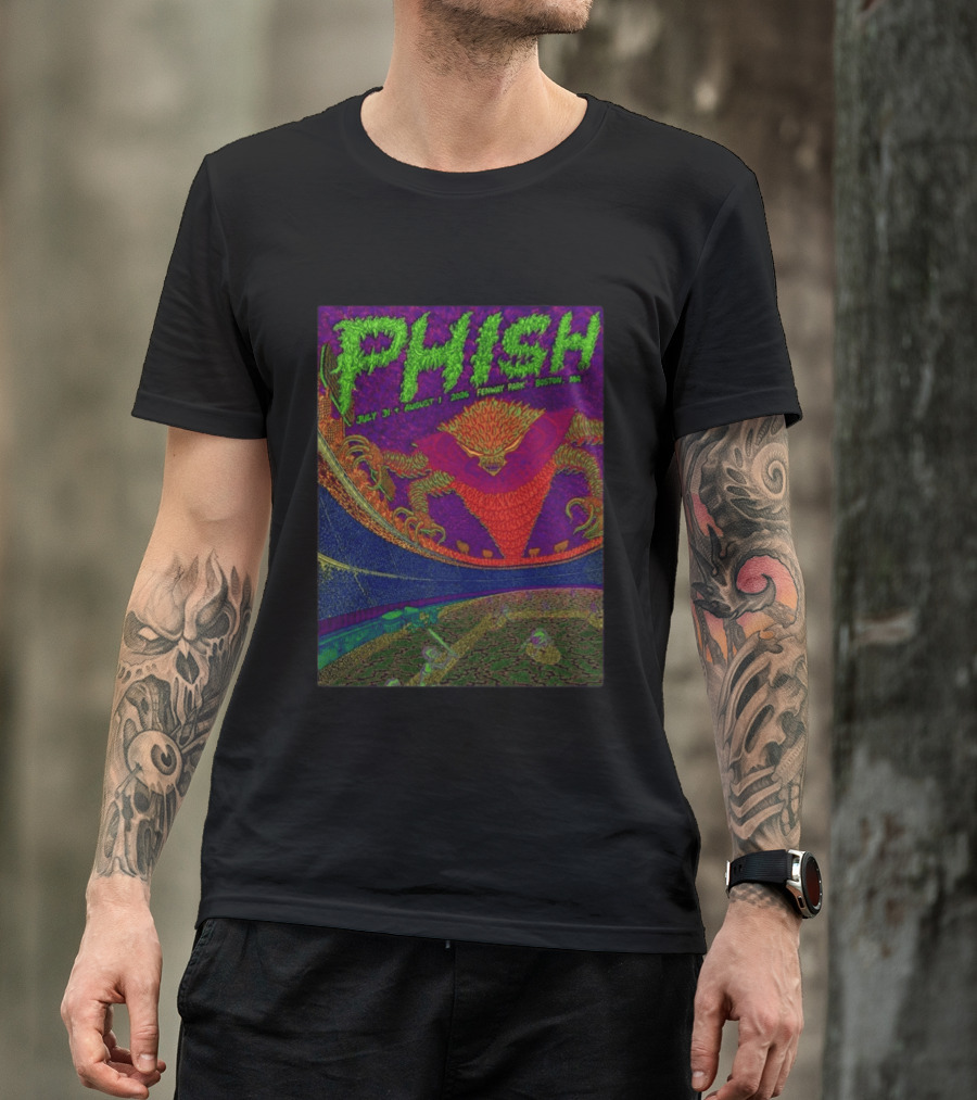 Phish July 31 August 1 2026 Fenway Park Boston MA Tetsunori Tawaraya LE T-Shirt