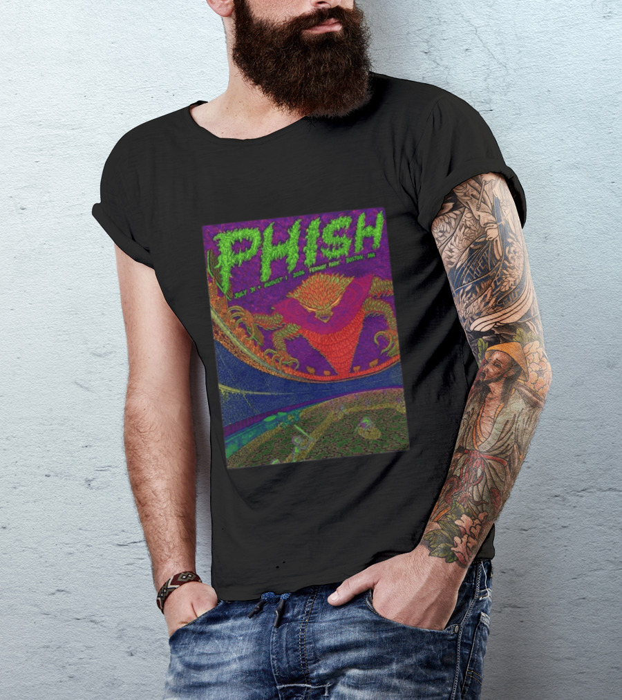 Phish July 31 August 1 2026 Fenway Park Boston MA Tetsunori Tawaraya LE T-Shirt