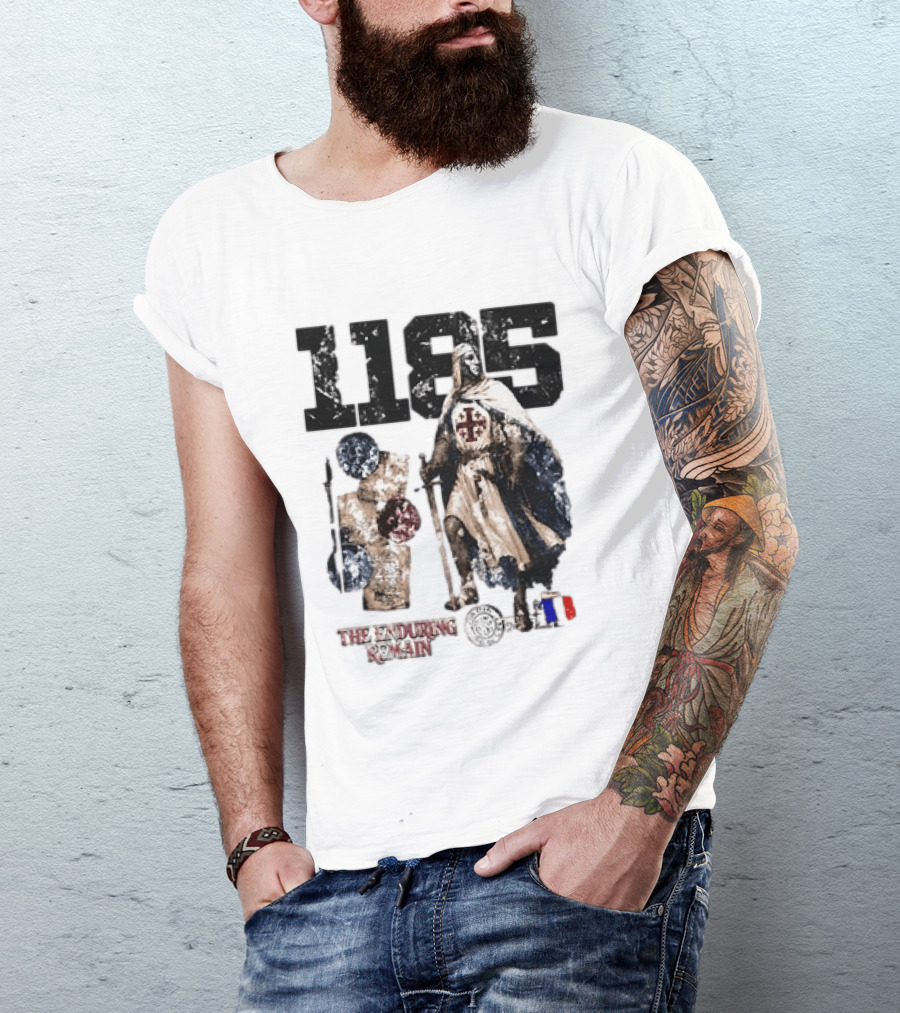 1185 The Enduring Remain Crusader Knight Templar Medieval History T-Shirt