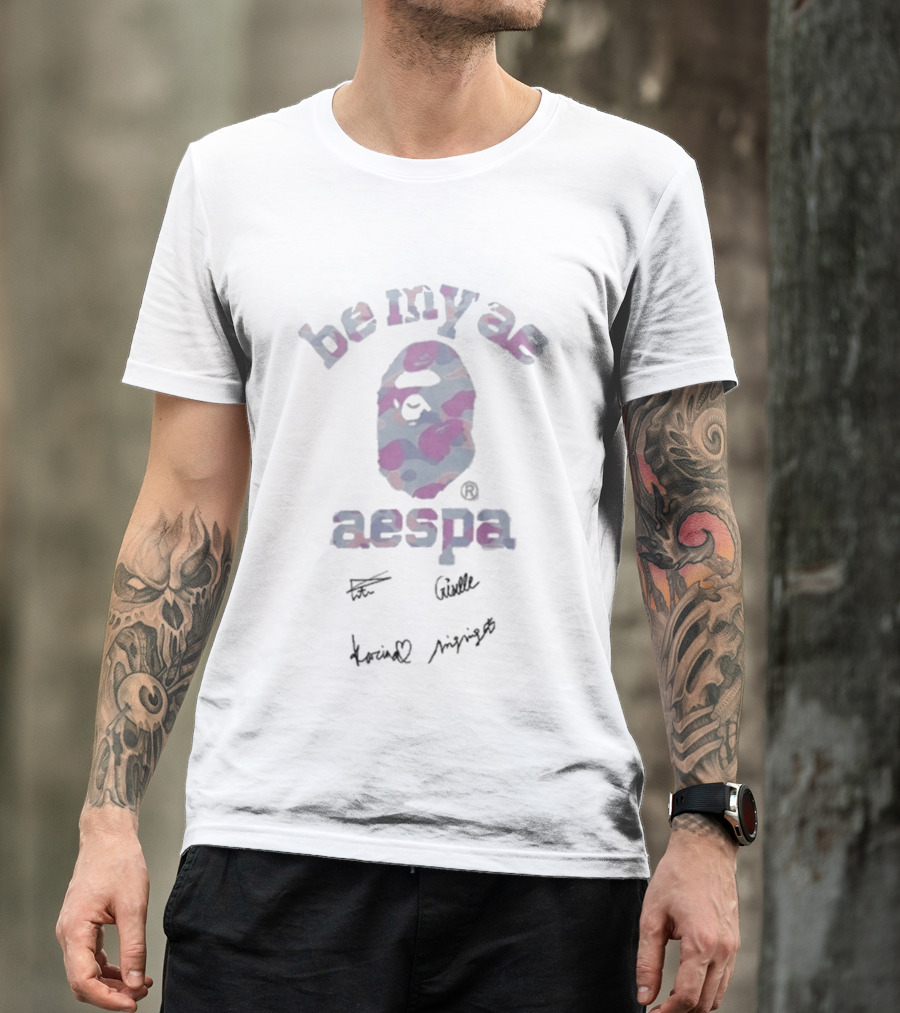 Aespa X BAPE Be My Ape 2026 Signed Limited Edition T-Shirt