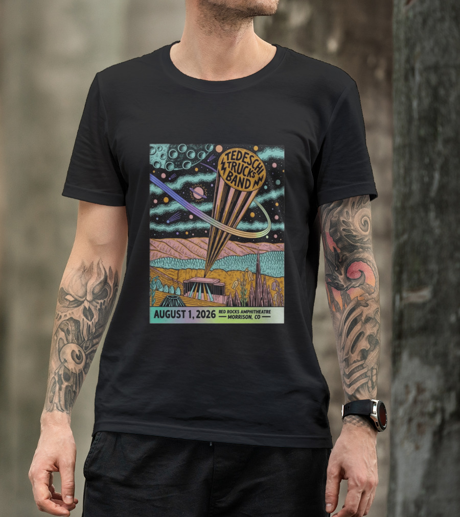 Tedeschi Trucks Band Red Rocks Amphitheatre Morrison CO August 1 2026 Cosmic T-Shirt