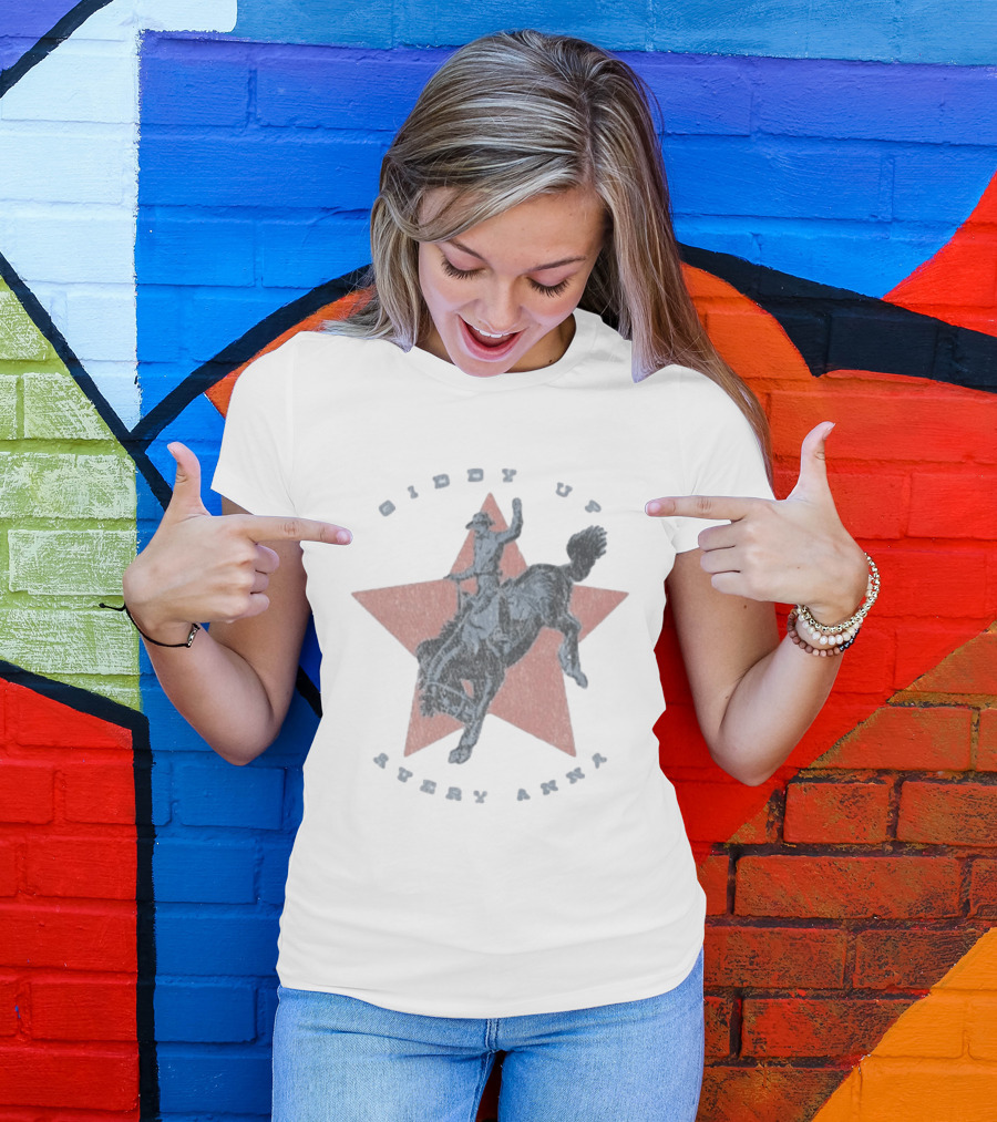 Giddy Up Avery Anna Star Rodeo Cowboy T-Shirt