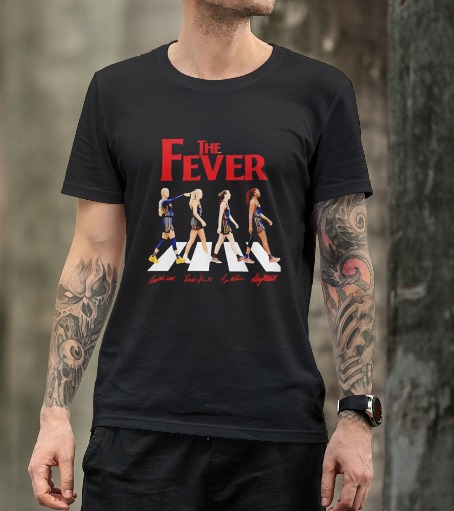 Indiana Fever Basketball Team Abbey Road Beatles T-Shirt