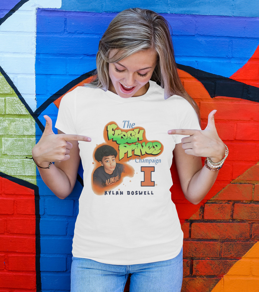 Kylan Boswell Illinois Fighting Illini The Fresh Prince Of Champaign T-Shirt
