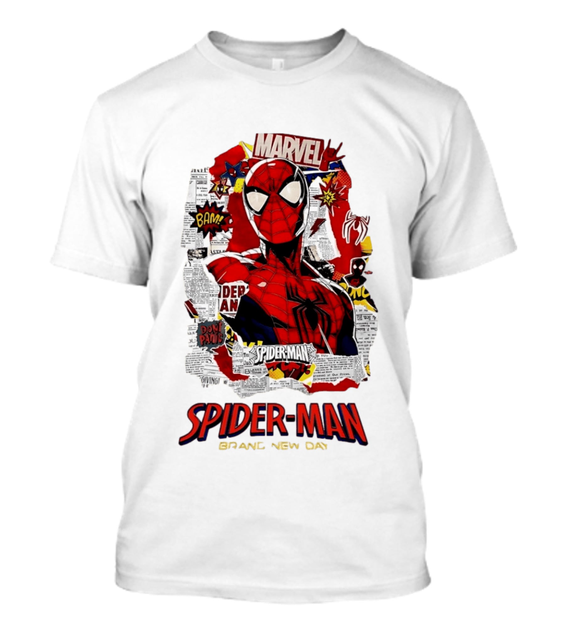 Marvel Spider Man Brand New Day Comic Collage T-Shirt