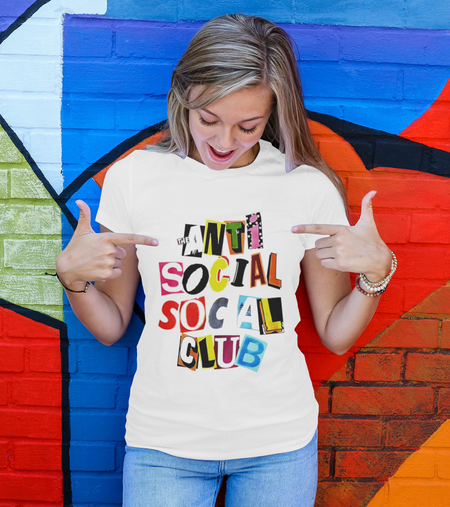 The Anti Social Social Club ASSC Collage Colorful T-Shirt