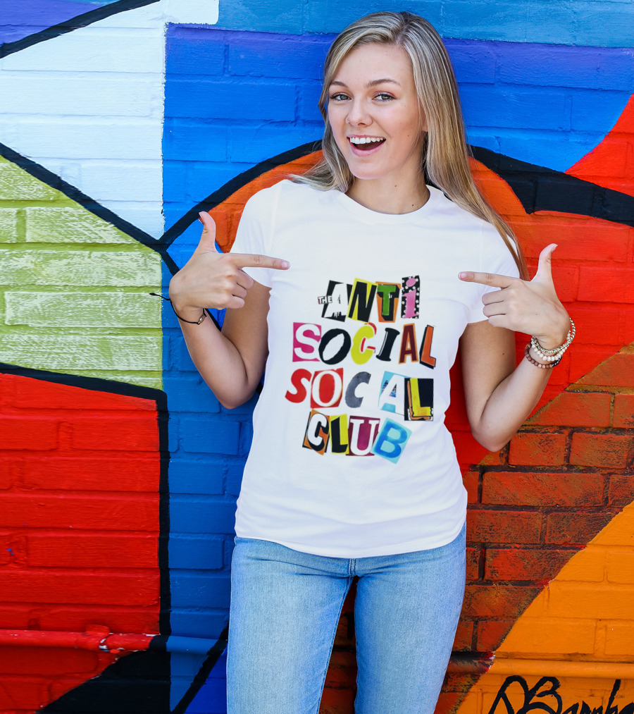The Anti Social Social Club ASSC Collage Colorful T-Shirt