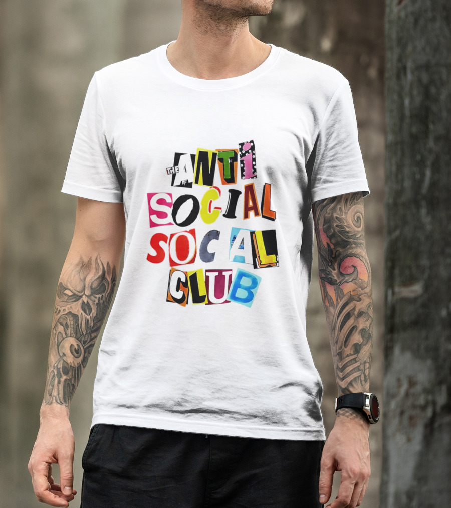 The Anti Social Social Club ASSC Collage Colorful T-Shirt