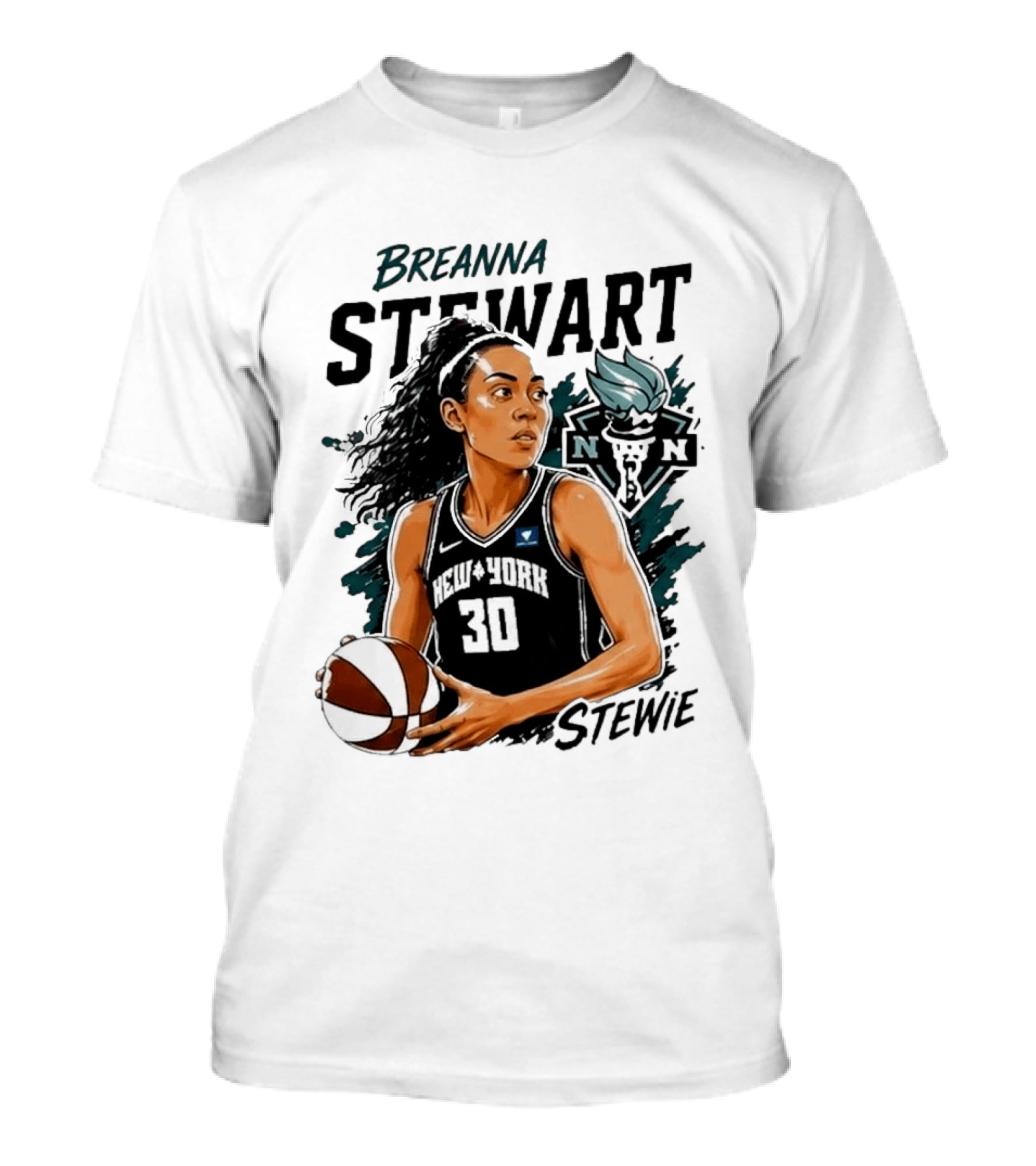 Breanna Stewart New York Liberty Stewie 30 Basketball Star T-Shirt
