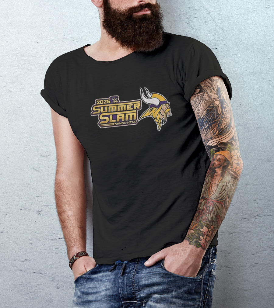 2026 WWE SummerSlam Minnesota Vikings T-Shirt
