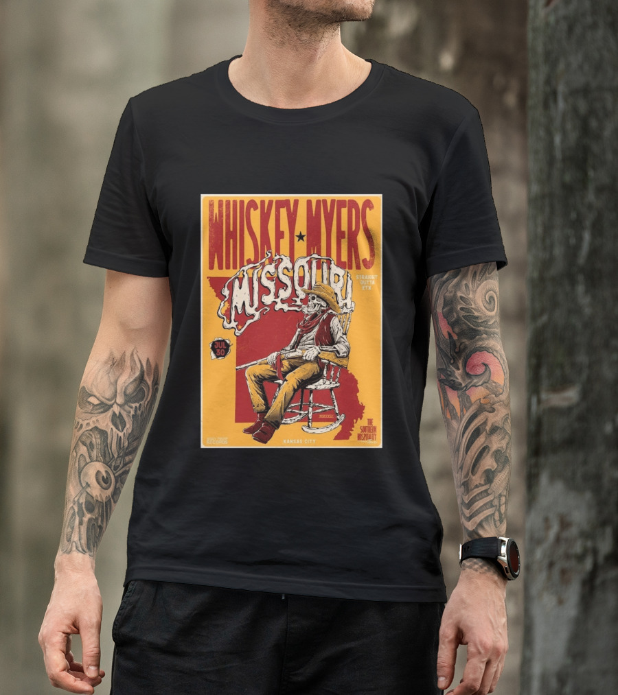 Whiskey Myers Missouri Tour 2026 Kansas City Morton Amphitheater July 30 Straight Outta ETX T-Shirt