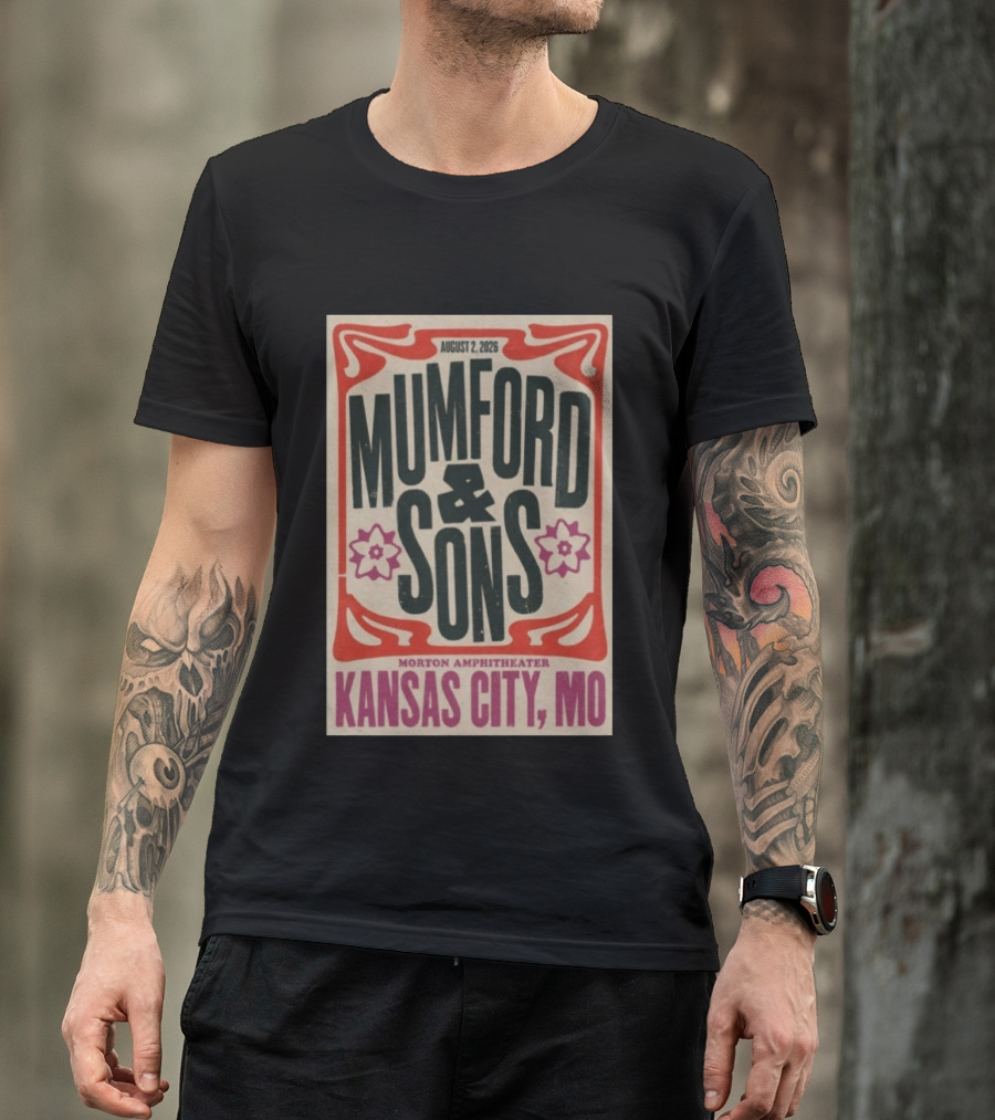 Mumford And Sons August 2 2026 Morton Amphitheater Kansas City MO T-Shirt