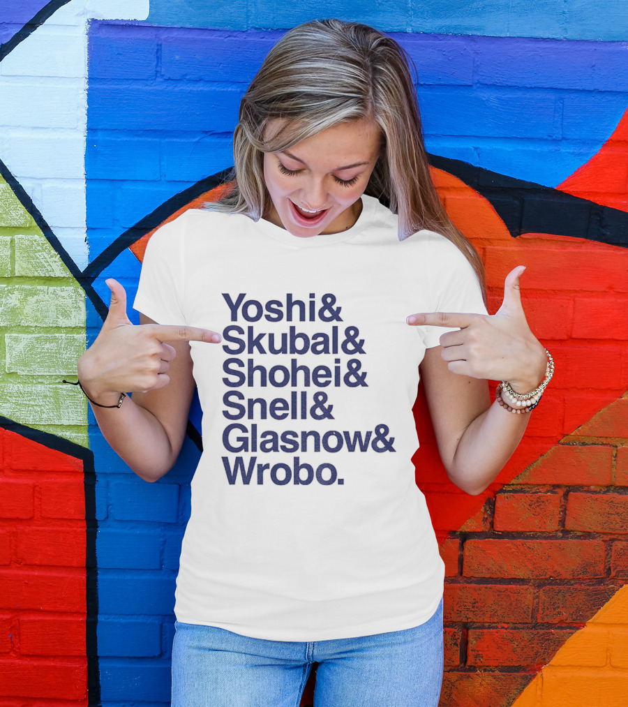 Yoshi Skubal Shohei Snell Glasnow Wrobo Dodgers Pitchers Ampersand T-Shirt