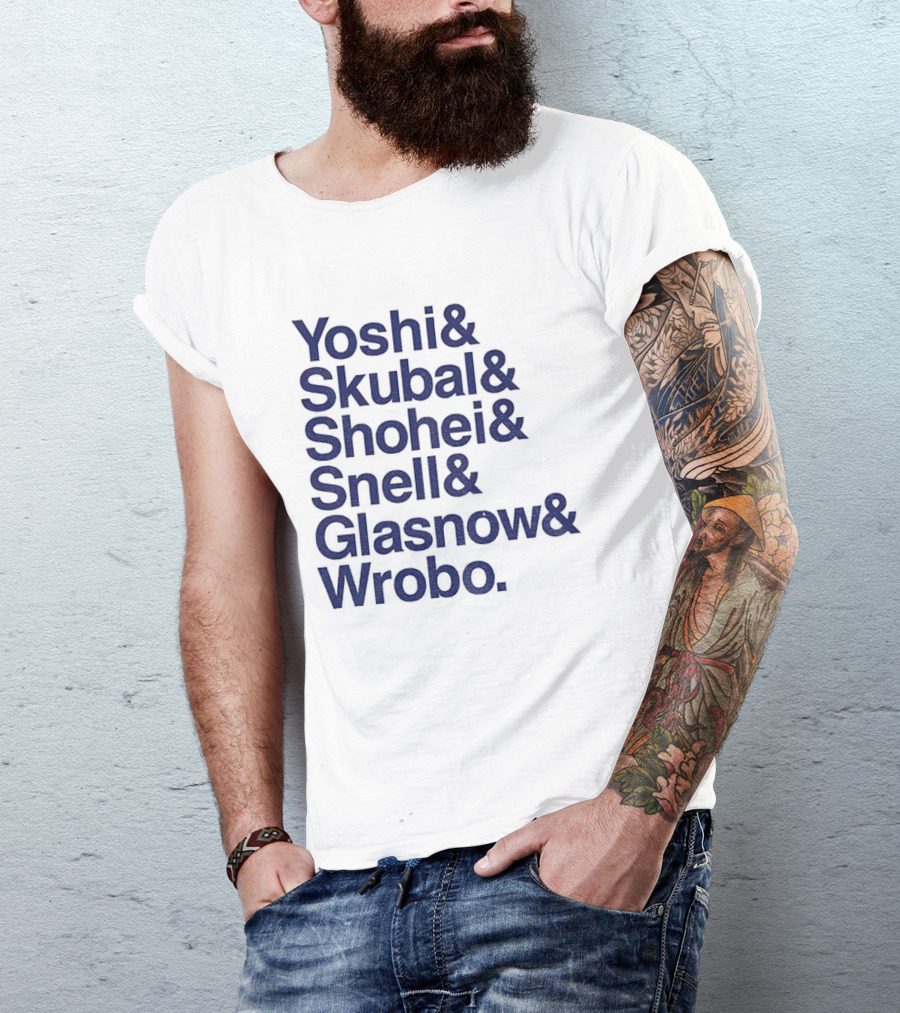 Yoshi Skubal Shohei Snell Glasnow Wrobo Dodgers Pitchers Ampersand T-Shirt