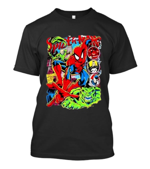 Spider Man Marvel Hulk Punisher Scorpion Ninja Brand New Day T-Shirt