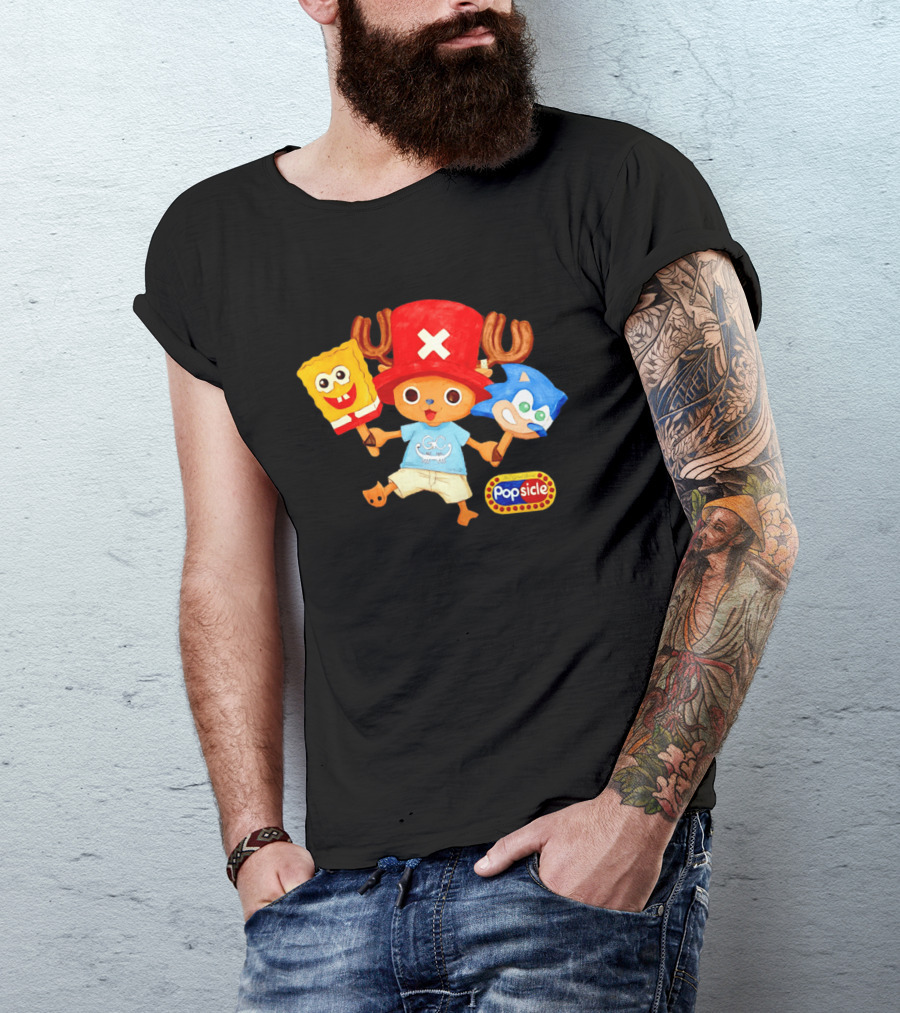 Chopper Popsicle SpongeBob Sonic T-Shirt