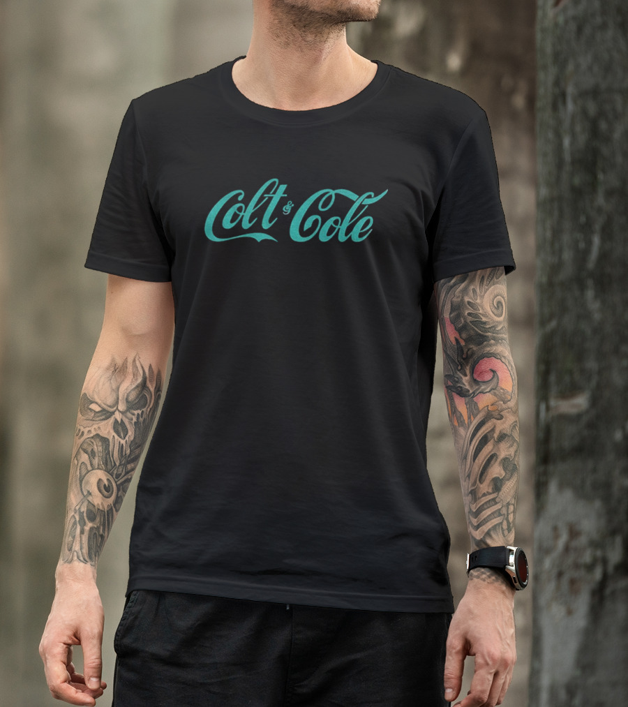 Colt And Cole Coca Cola Retro Style Script T-Shirt