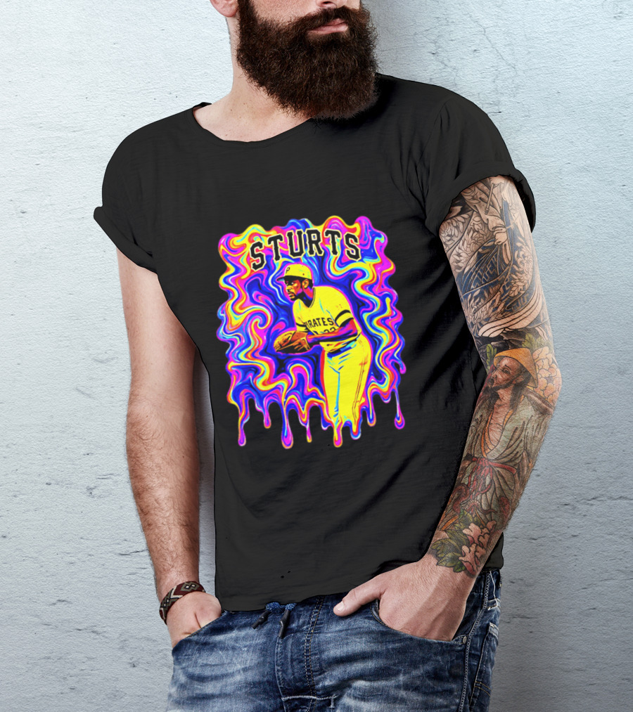 Pirates Dock Ellis Psychedelic Sturts Baseball Pitcher T-Shirt