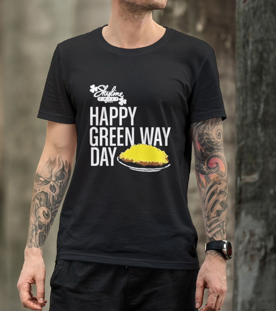 Skyline Chili Happy Green Way Day Cheese Coney Celebration T-Shirt