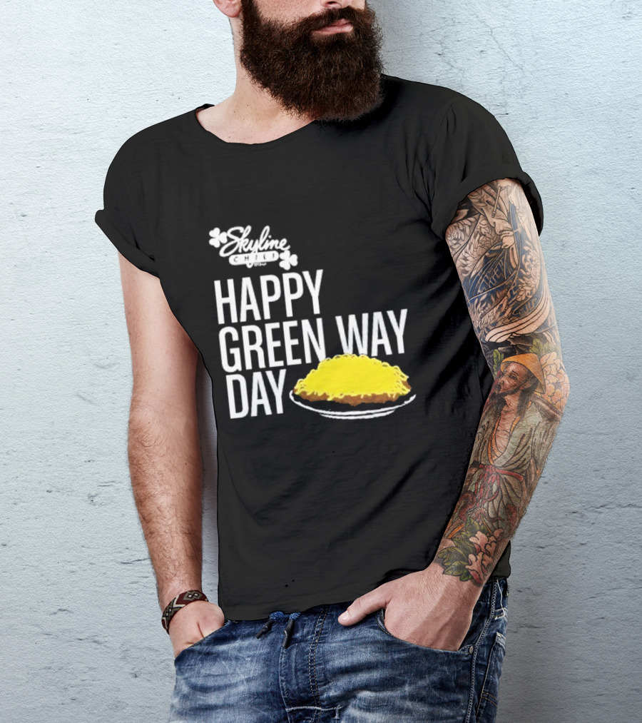 Skyline Chili Happy Green Way Day Cheese Coney Celebration T-Shirt
