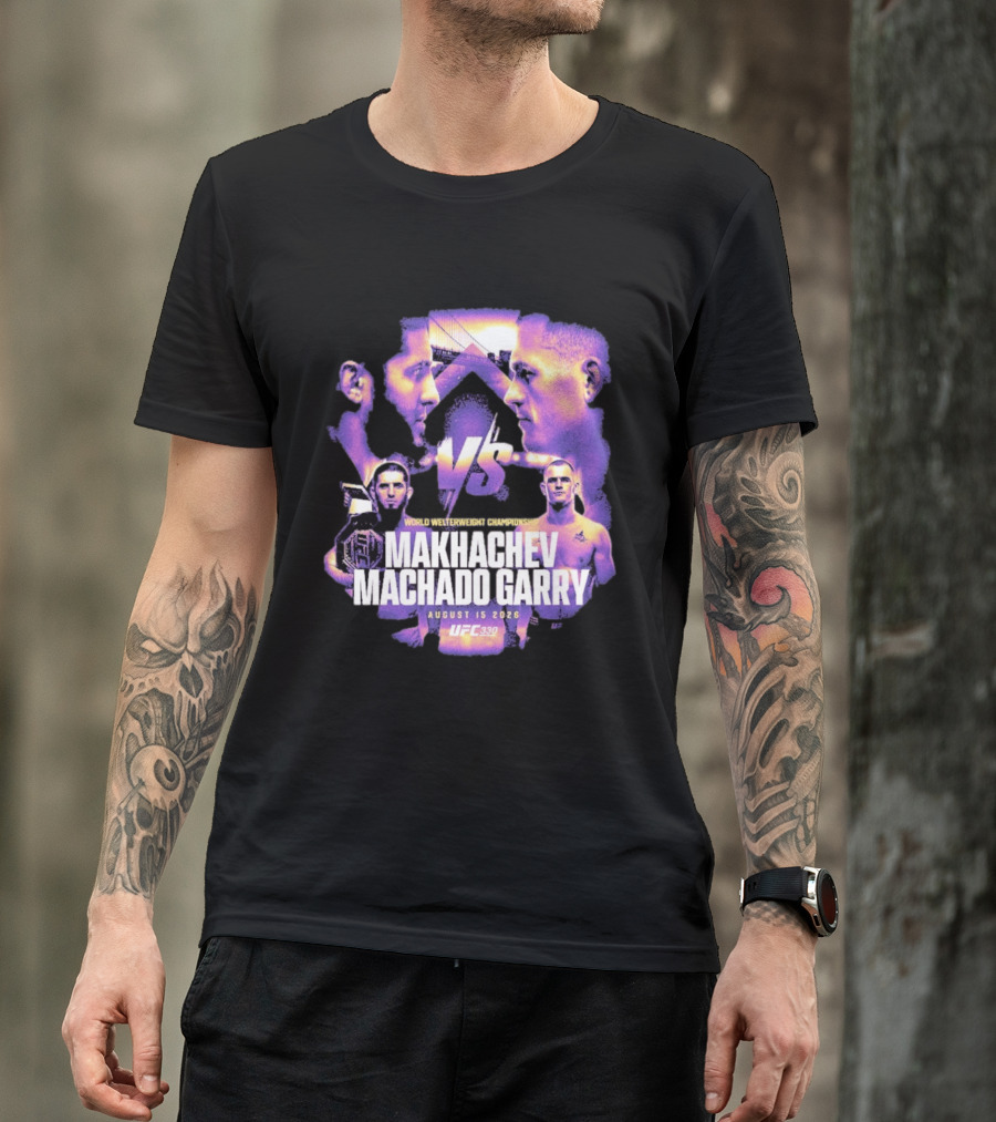 UFC 330 World Welterweight Championship Makhachev Vs Machado Garry August 15 2026 T-Shirt