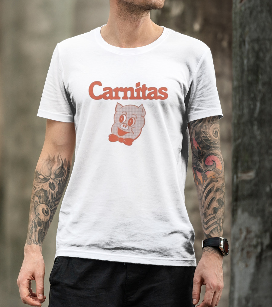 Carnitas Smiling Pig Face Nostalgic Pork T-Shirt