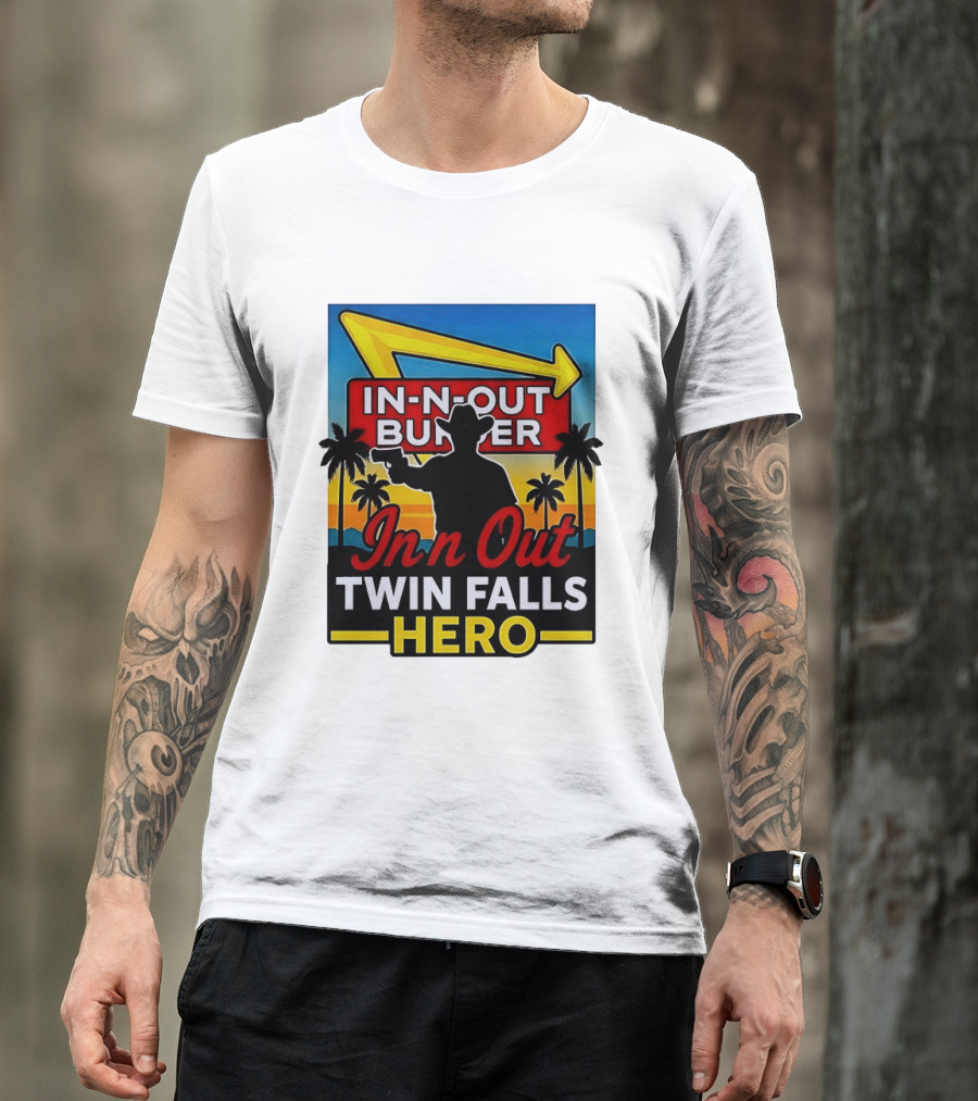 In N Out Burger Twin Falls Hero Western Sunset T-Shirt