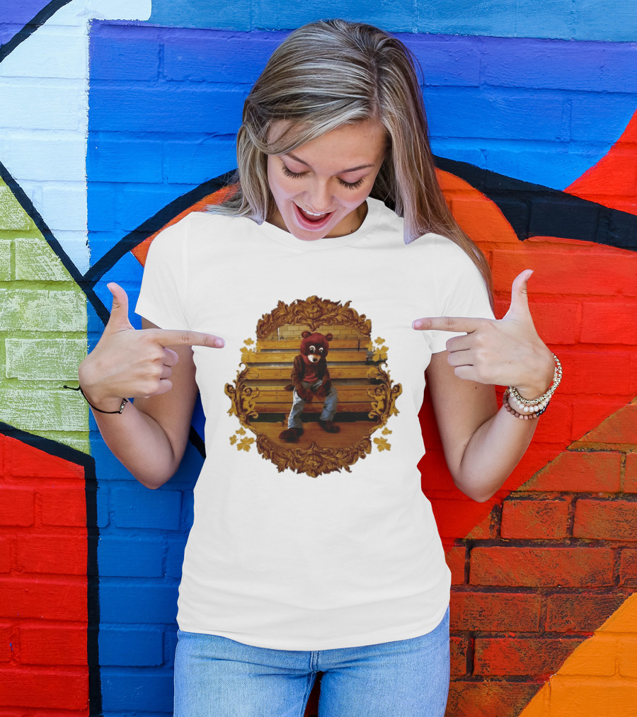 Kanye West The College Dropout Bear Seated In Ornate Frame T-Shirt
