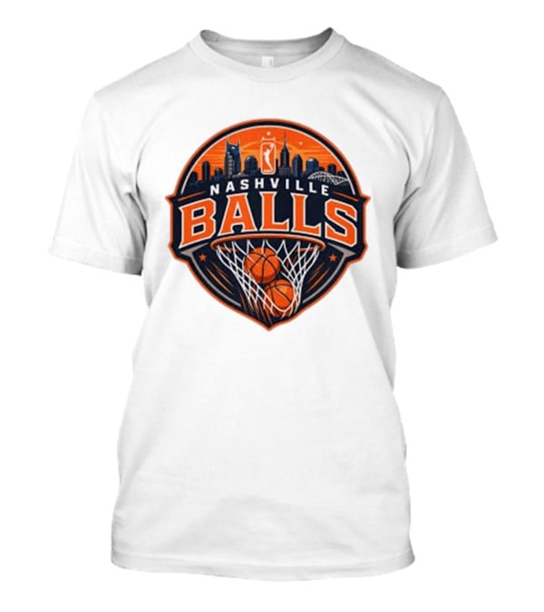 Nashville Balls Skyline Basketball Logo Cityscape T-Shirt