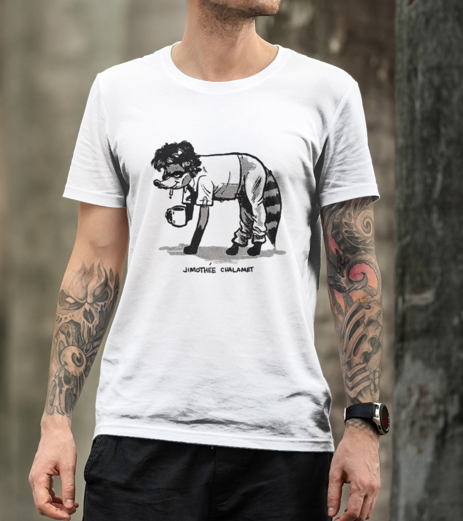 Timothée Chalamet Jimothy Raccoon 2026 Crossover Meme T-Shirt