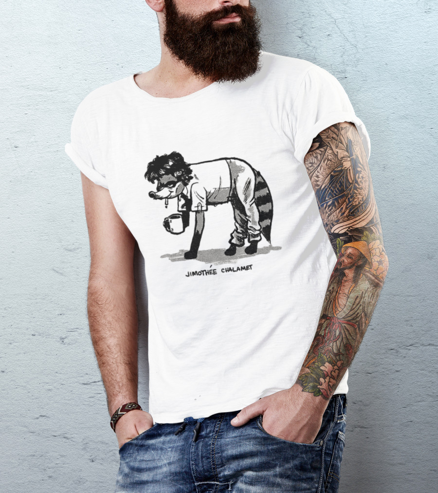 Timothée Chalamet Jimothy Raccoon 2026 Crossover Meme T-Shirt