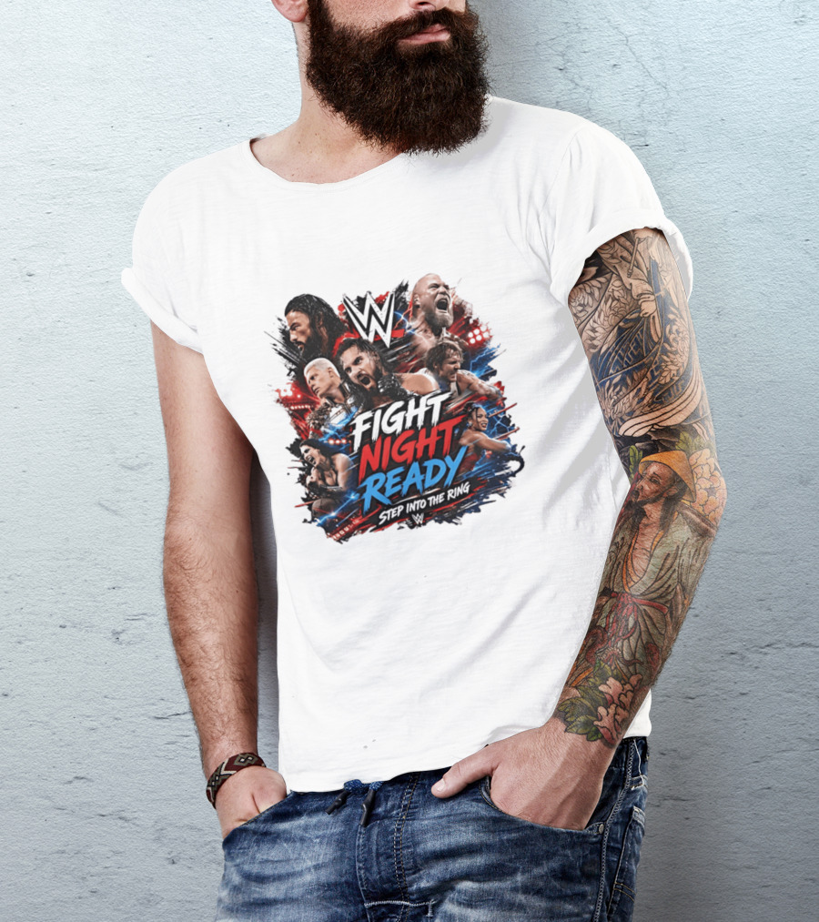 WWE Fight Night Ready Step Into The Ring SummerSlam Superstars T-Shirt