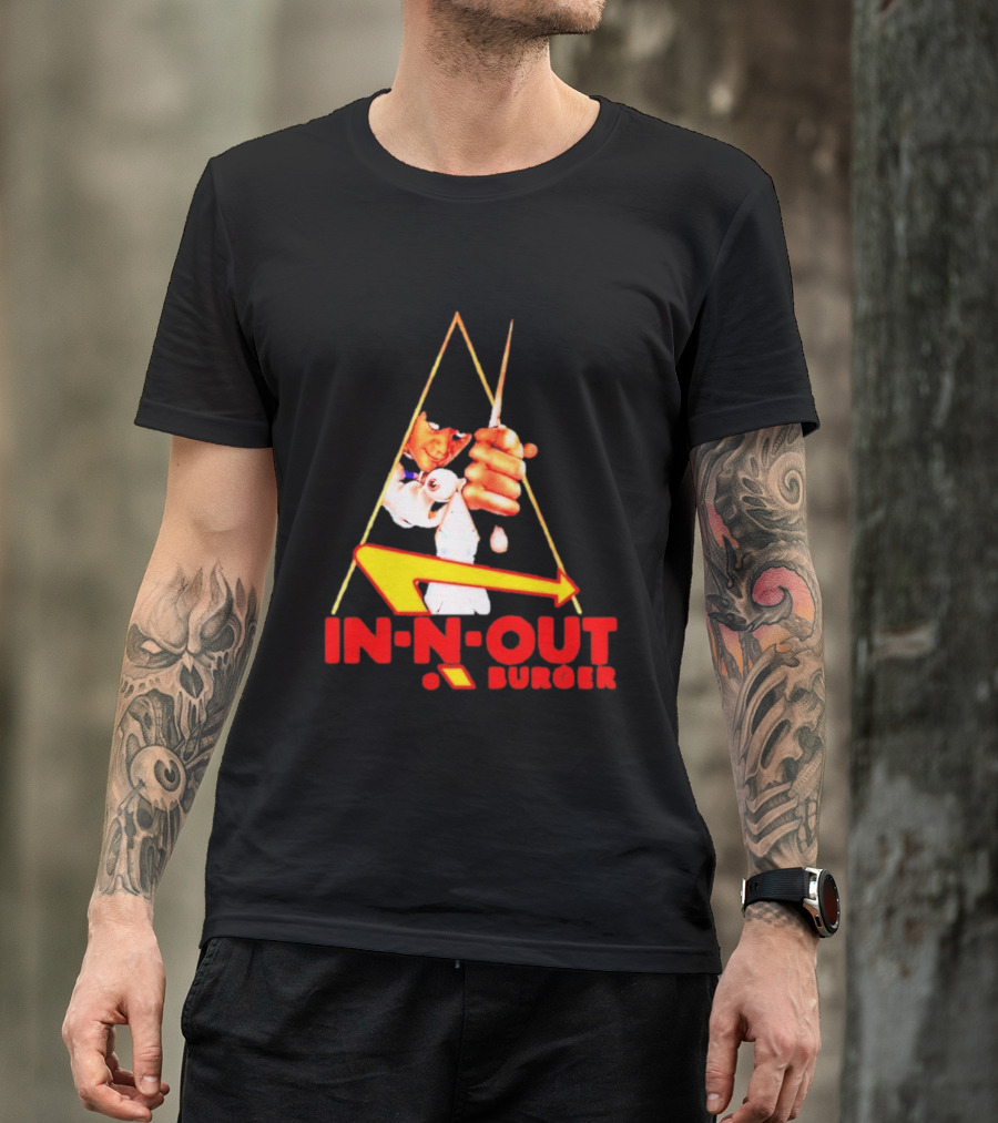 A Work Orange In N Out Burger Logo Mashup T-Shirt