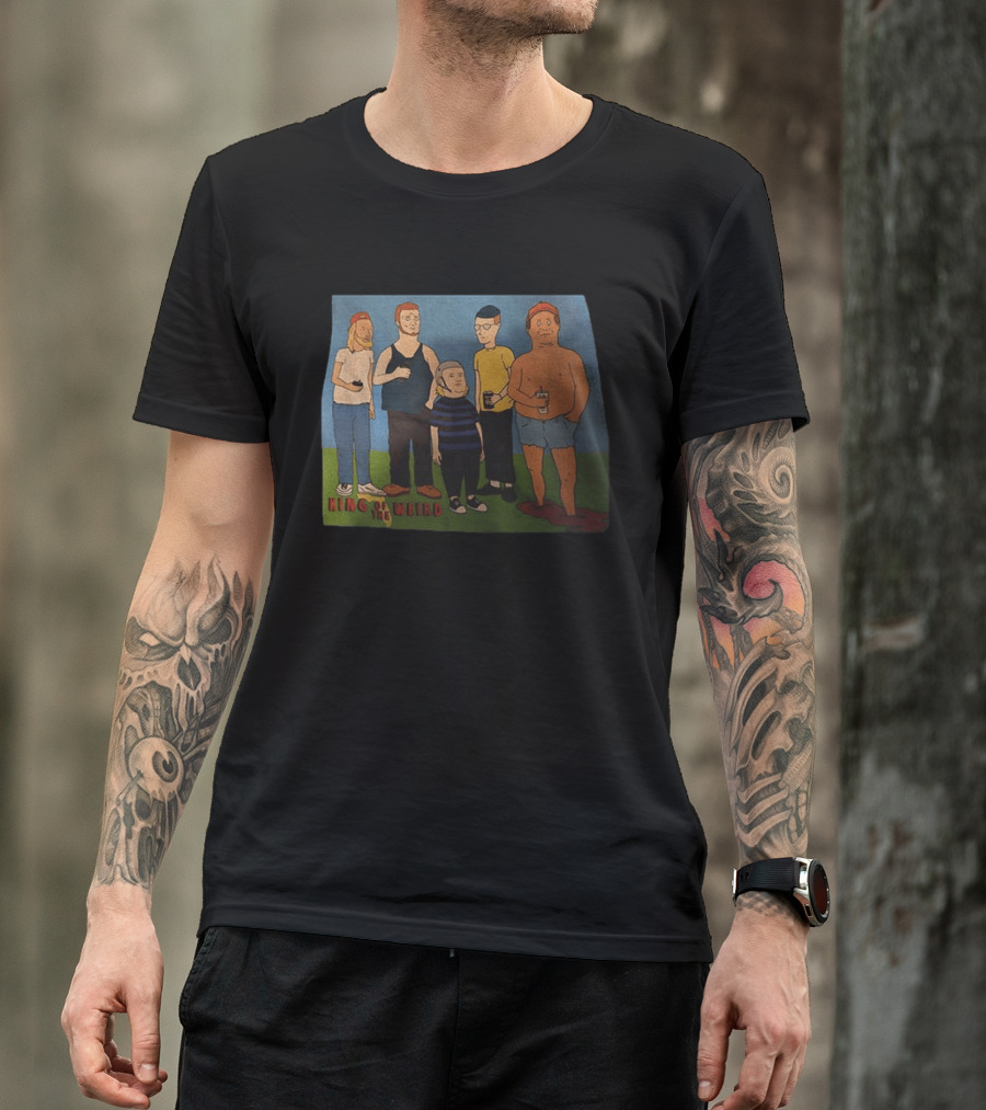 King Of The Weird King Of The Hill Characters Holding Drinks T-Shirt