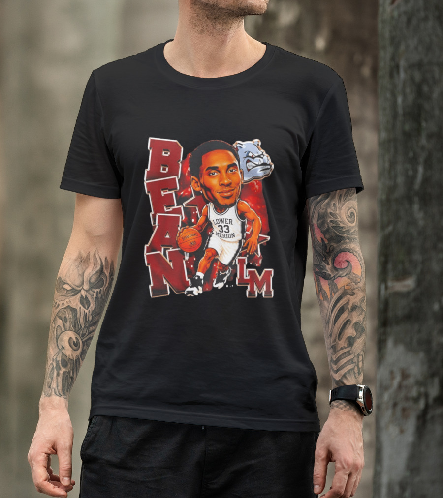 Kobe Bryant Lower Merion Aces Bean Spalding NBA Basketball LM Bulldog T-Shirt