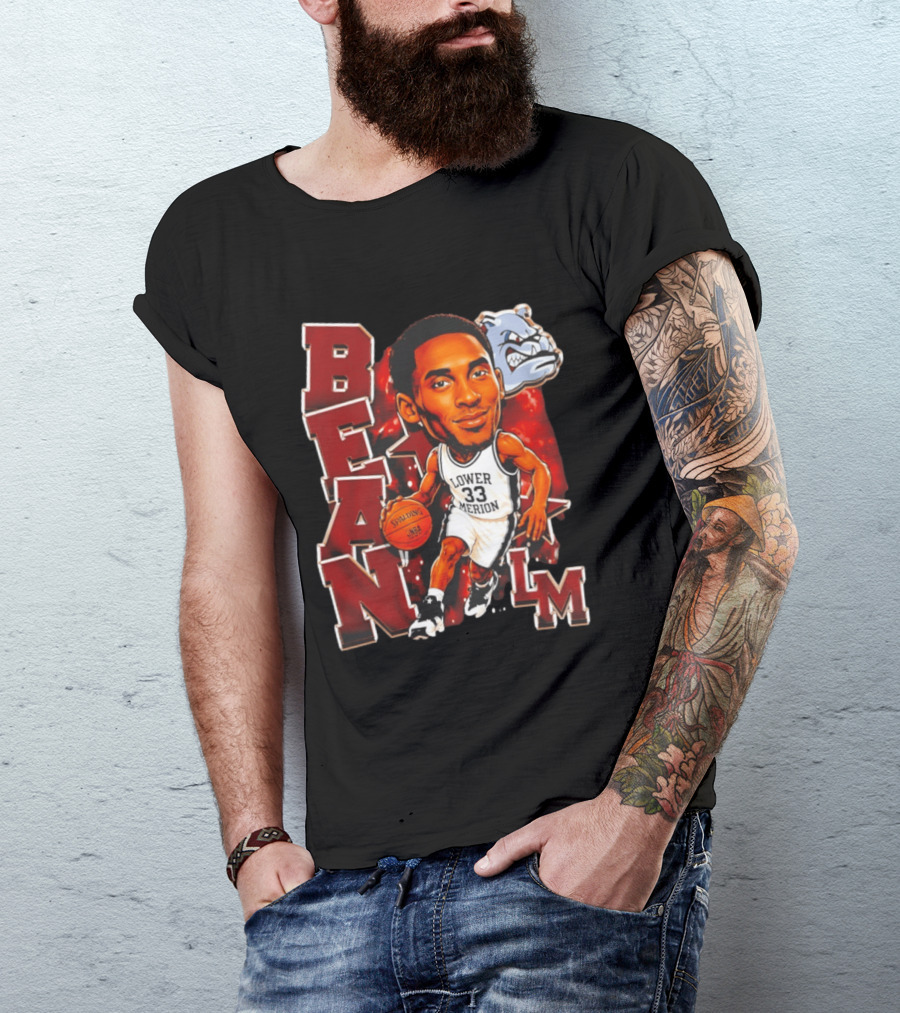 Kobe Bryant Lower Merion Aces Bean Spalding NBA Basketball LM Bulldog T-Shirt