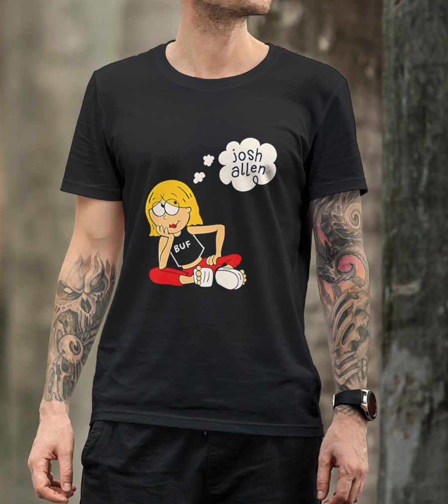 Lizzie McGuire BUF Josh Allen Dreaming Cartoon T-Shirt