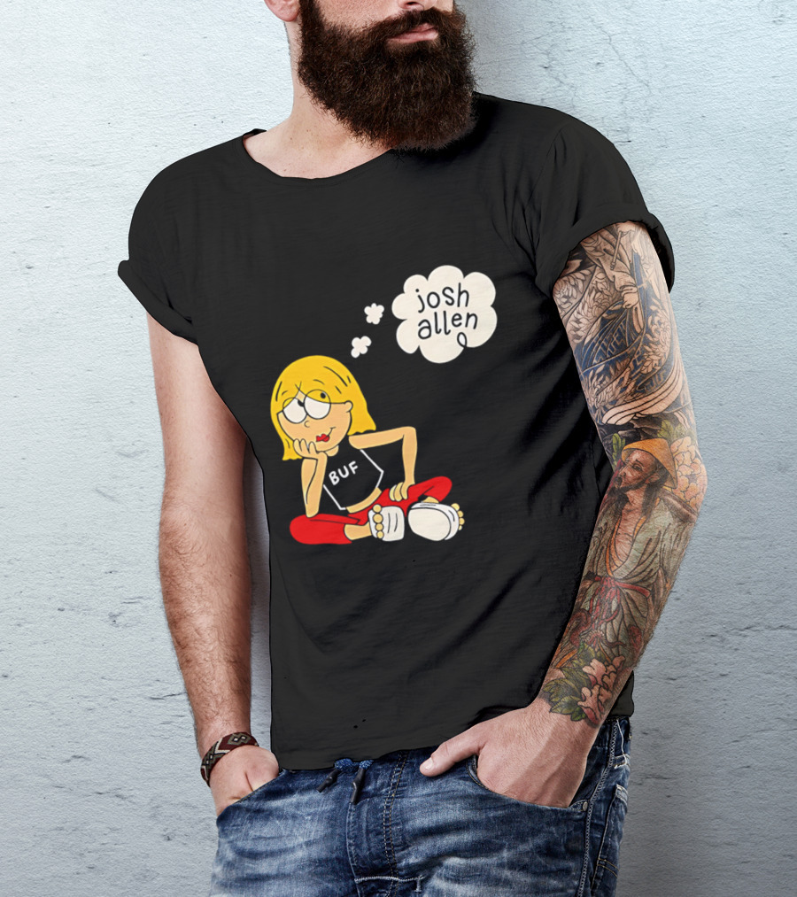 Lizzie McGuire BUF Josh Allen Dreaming Cartoon T-Shirt