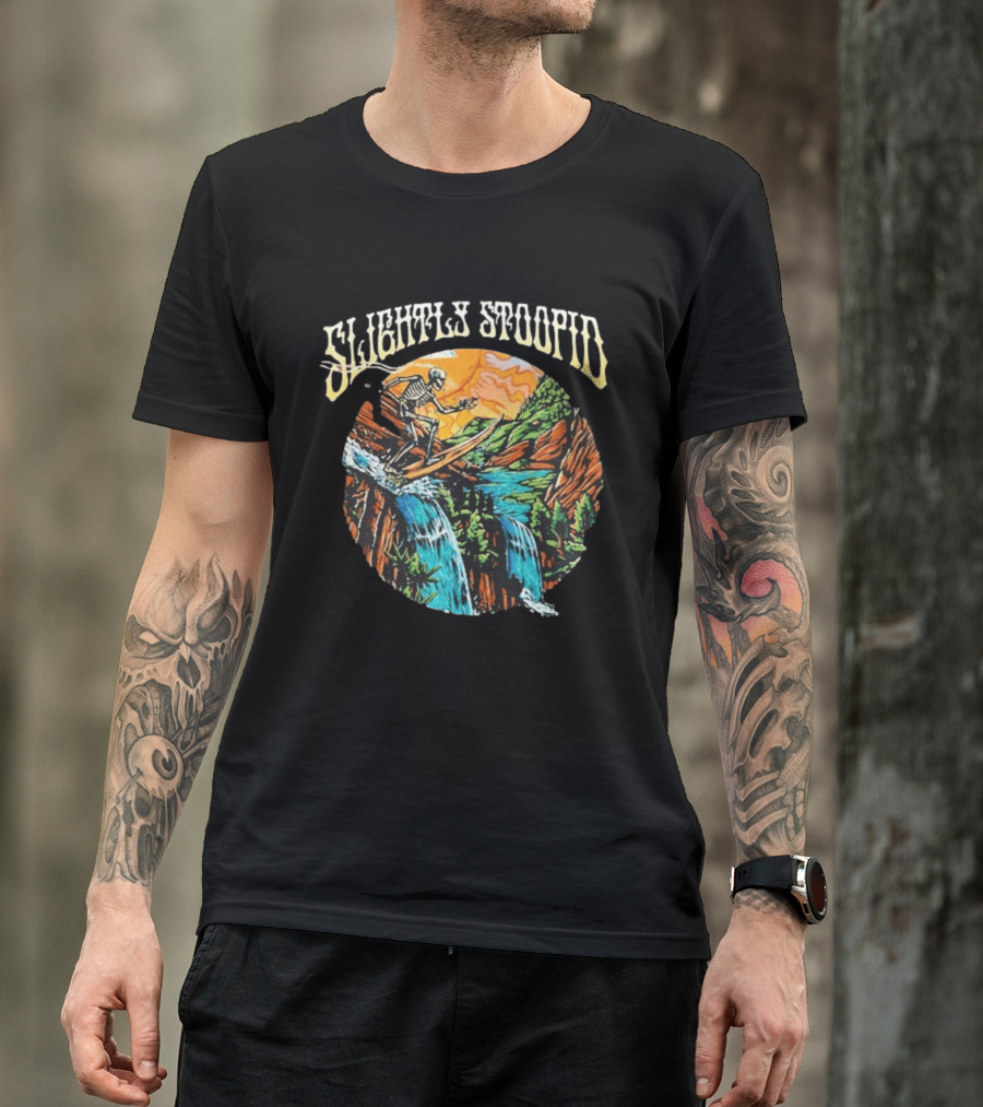 Slightly Stoopid Skeleton Surfing Red Rocks August 8 2026 T-Shirt