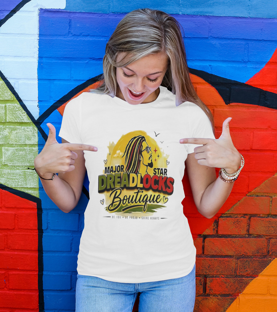 Major Star Dreadlocks Boutique Be You Shine Always Rastafarian Man Profile T-Shirt