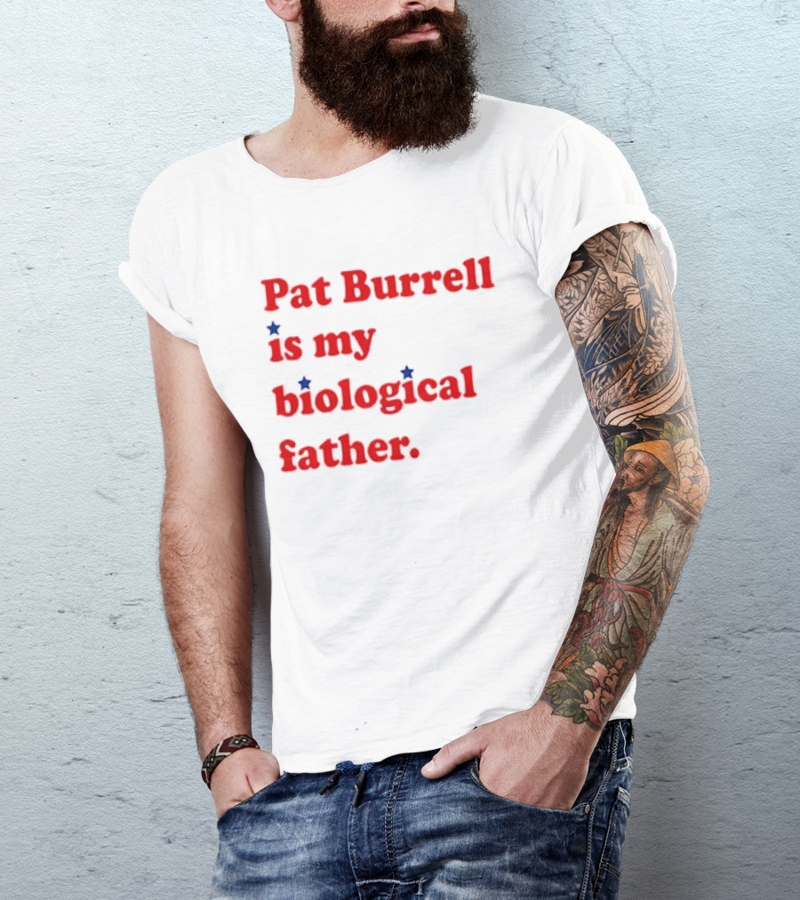 Pat Burrell Is My Biological Father Red Blue Star Dots T-Shirt