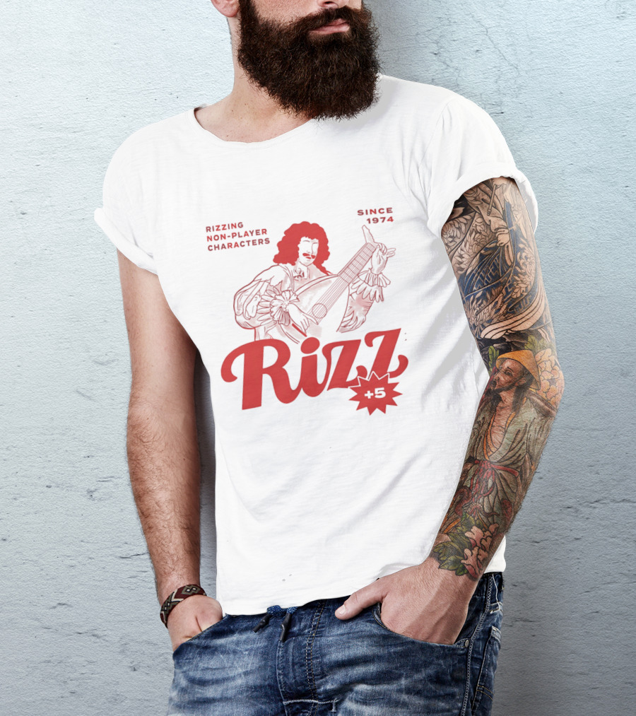 Rizzing Non Player Characters Since 1974 Rizz +5 Bard T-Shirt