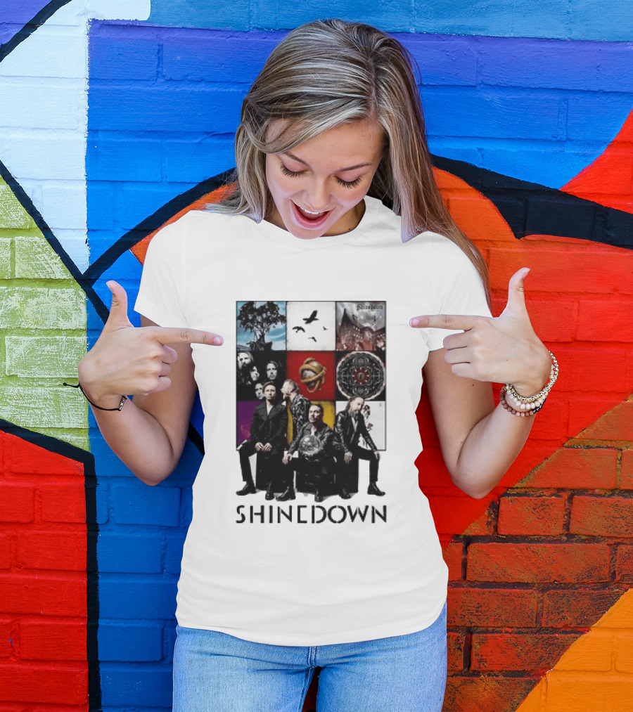 Shinedown Us And Them Album Cover Band Members Collage T-Shirt